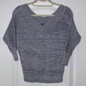 EXPRESS V NECK DOLMAN Gray 3/4 Sleeve Sweater Size XS